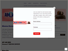 Tablet Screenshot of aboveandbeyondauctions.com